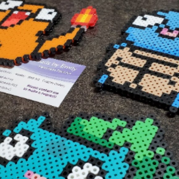 Derpy Pikachu, Squirtle, Charmander, Bulbasaur Magnets - Pokemon Decor Game Room - Picture 3 of 3